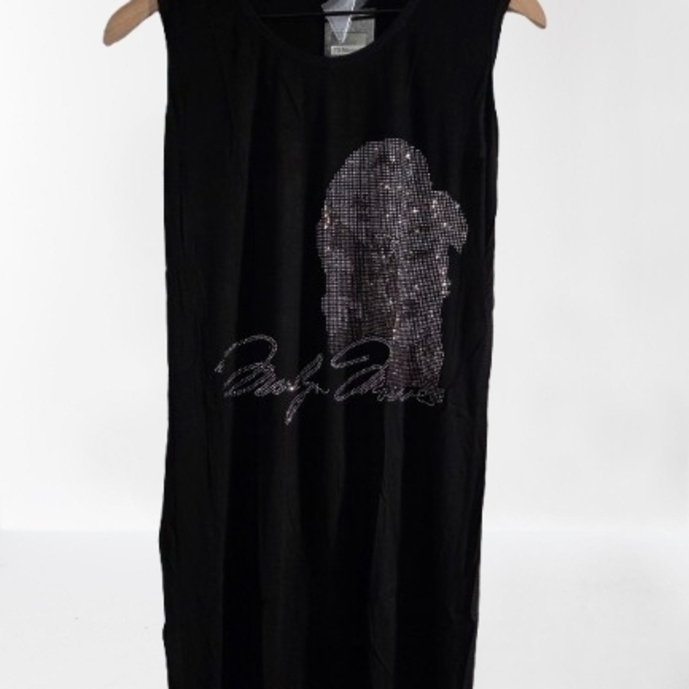 Marilyn Monroe Black Sleeveless Dress with Sequin Design. Beautiful!